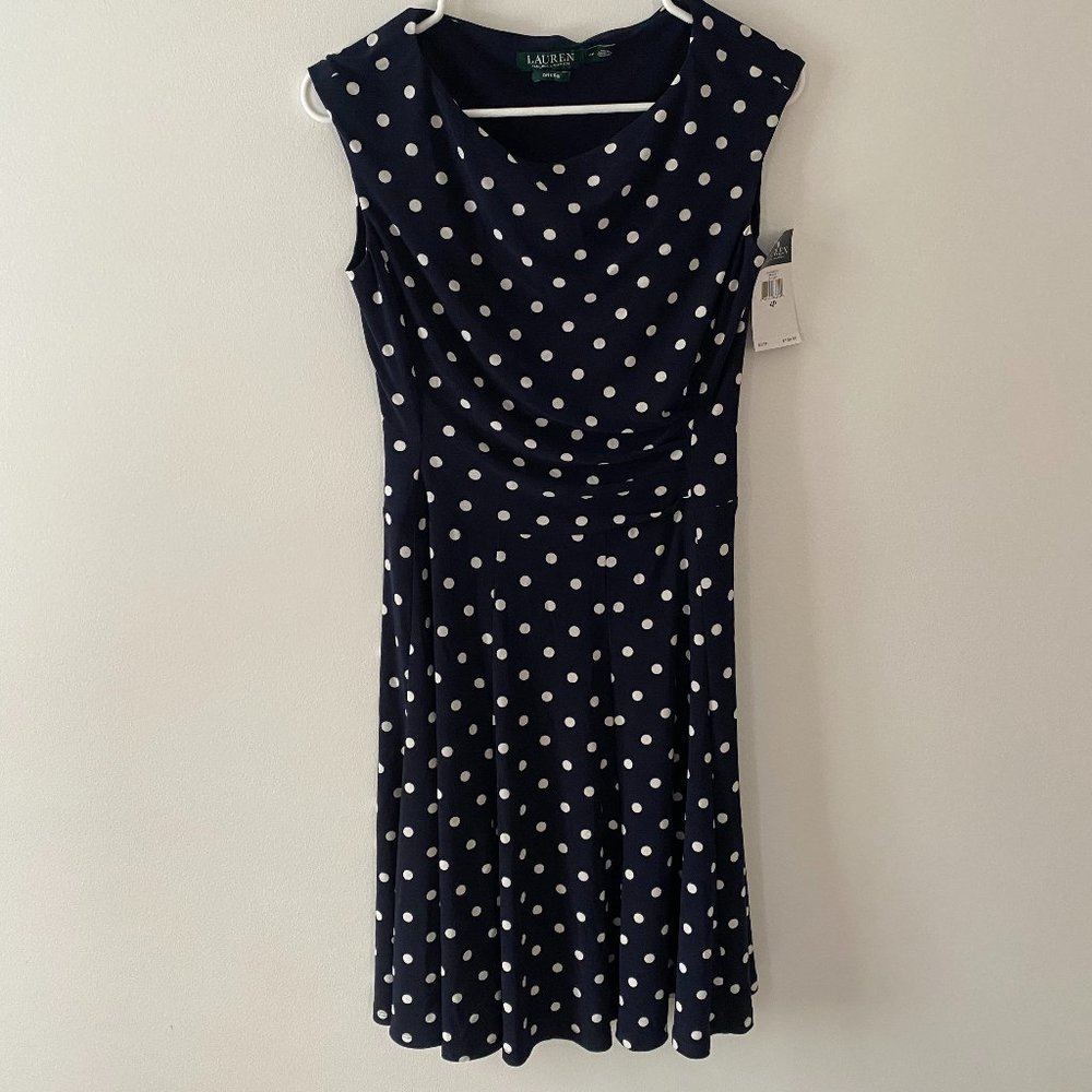 NEW Ralph Lauren Polka Dot Dress
